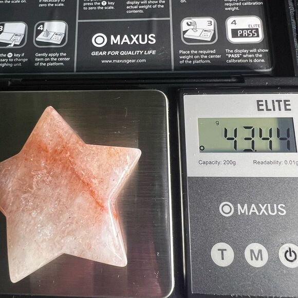 Fire Quartz Crystal Star Carving (7) - Picture 9 of 9